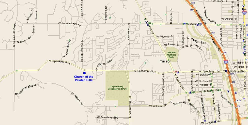 map to church